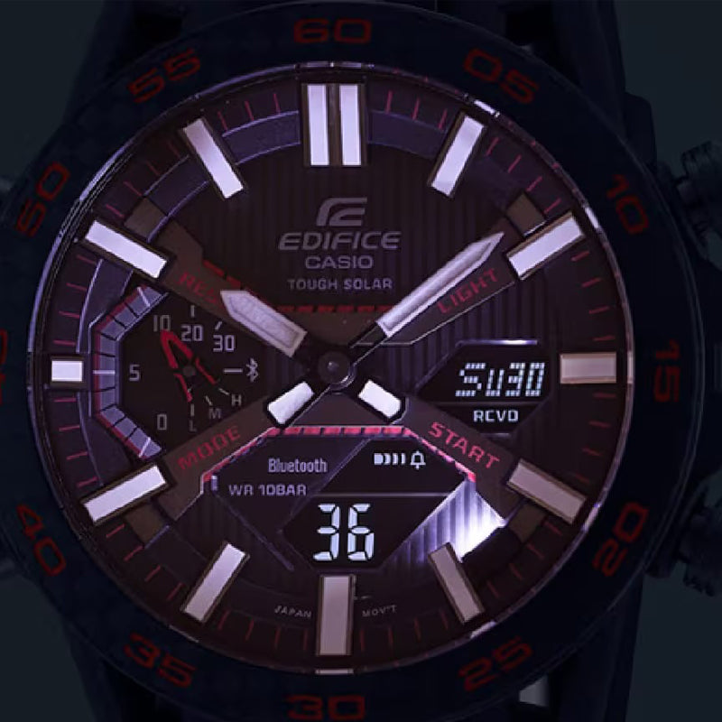 Casio Edifice ECB-2000NP  Indigo Blue Tough Solar Bluetooth Carbon/SS Watch