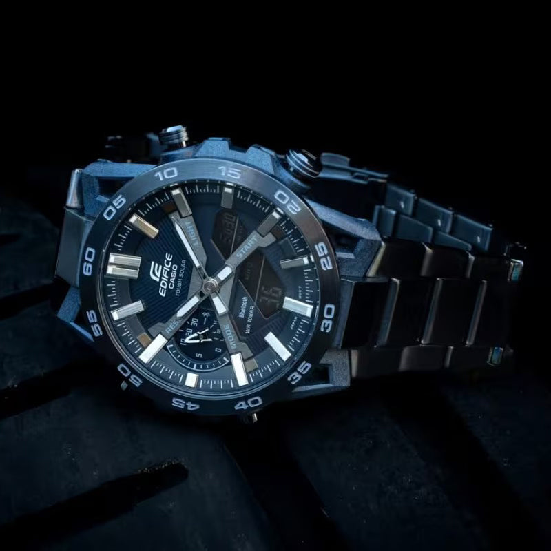Casio Edifice ECB-2000NP  Indigo Blue Tough Solar Bluetooth Carbon/SS Watch