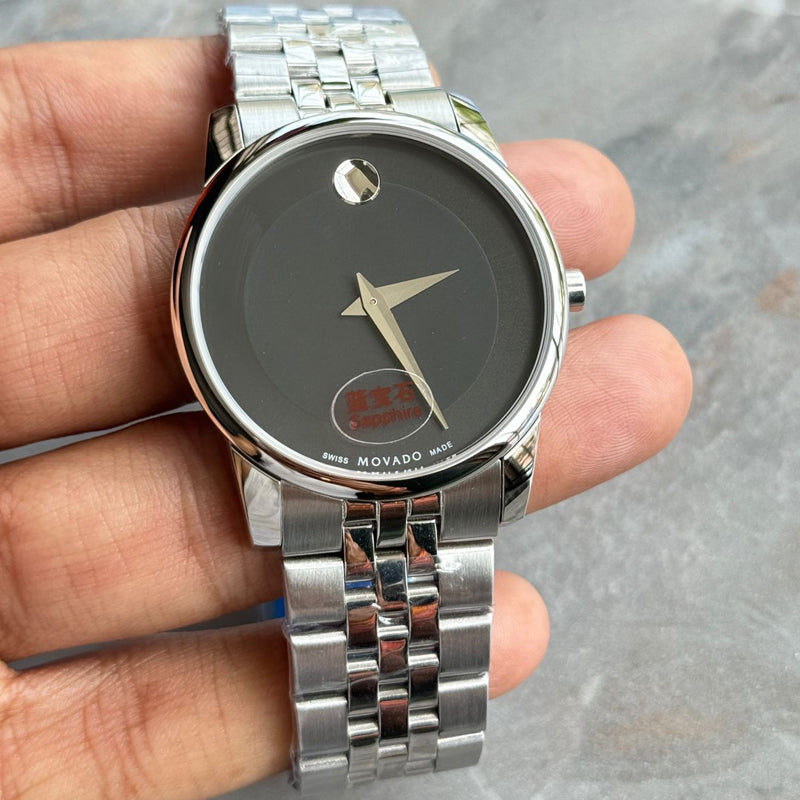 Movado Museum Classic 40mm Men's Black Dial Stainless Steel Watch