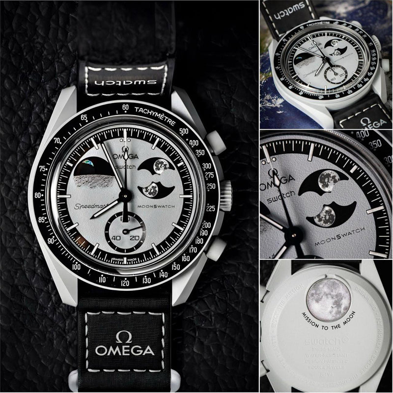 OMEGA x Swatch Moonswatch "Mission on Earthphase" Bioceramic Quartz Watch (SO33M700)